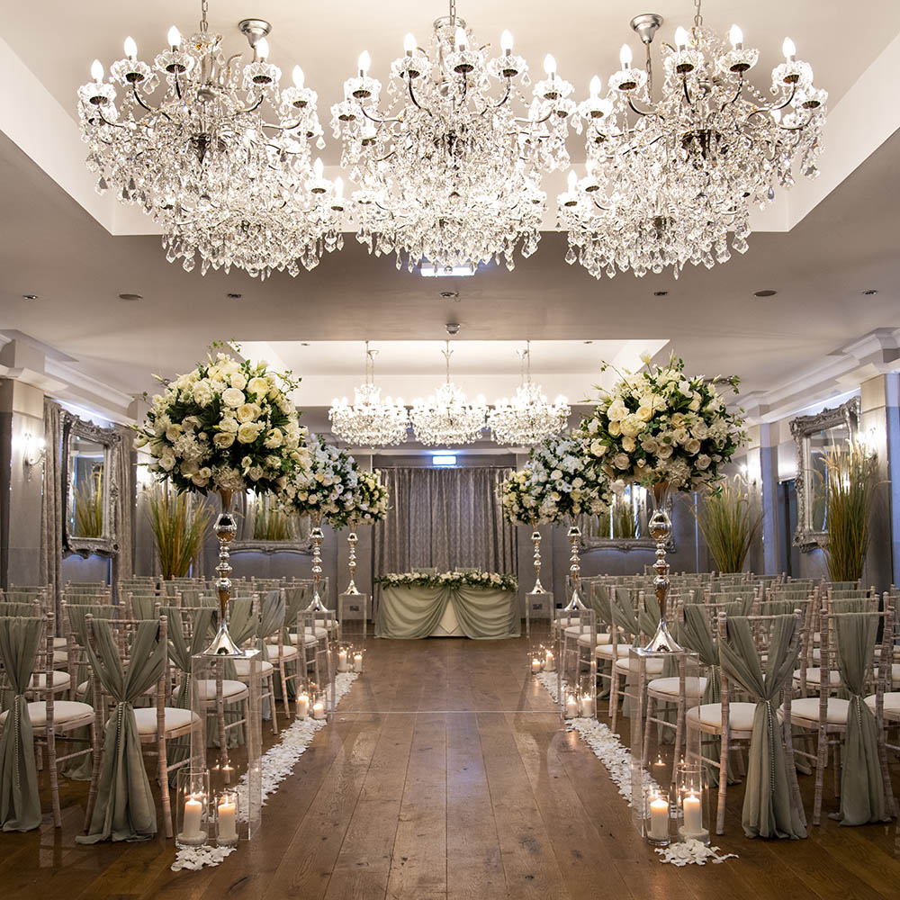 Crown Hotel Traditional Wedding aisle