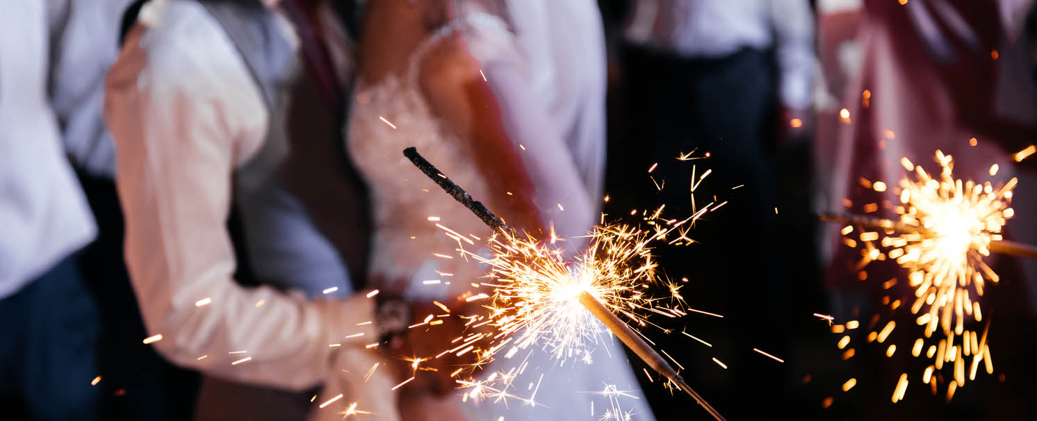 Relaxed Party Wedding Fireworks